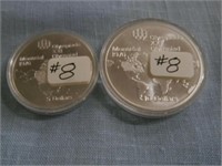 1976 Montreal XXI 5 & 10 Dollar Olympiad Silver