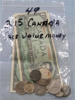 $3.15 Canadian Face Value Money