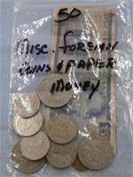 Misc. Foreign Coins and Paper Money