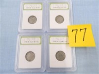(4) 1900, 05, (2) 07, Liberty Head Nickels