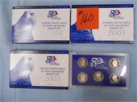 (3) 2003 Proof Quarter Sets