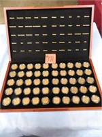 (50) Gold Plated State Quarter Set in Case