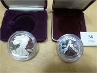 American Silver Dollars - 1988 & 1987