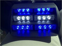 2 - 18 LED Emergency Strobe Light Blue/White/Blue