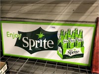 Sprite tin sign, 15x36