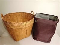 Bamboo Basket & Purple Storage