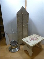 Storage Cupboard 30"H / Stool / Candle Holder