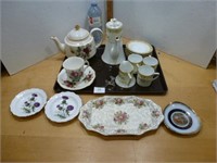 China - Tea Pot / Cup & Saucer / Thistle Coasters
