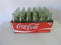 Cardboard Coke Case & Green 8oz Bottles