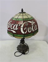 Lead Glass Coca-Cola Lamp 18"T