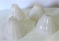 Heavy Milk Glass Lamp Shades 4 1/2"T