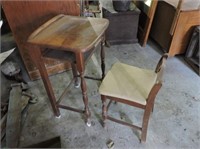 Vintage Telephone Table & Chair
