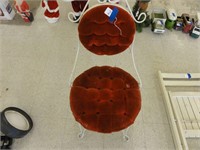 Metal chair w/ velvet- like cushions (33" Tall)