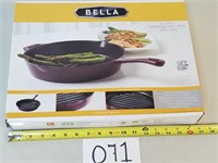 New Bella 11" Enameled Cast Iron Grill Pan