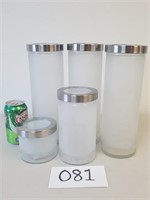 5 IKEA Droppar Glass Jars / Canisters (No Ship)