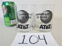 2 Vintage AT&T 'The Builders Show 87' Glasses