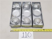 3 New Silver Candle Gift Boxes
