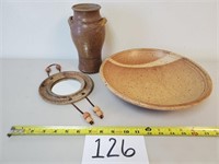 Pottery - Bowl, Mirror and Vase (No Ship)