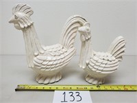 Decorative Chicken and Rooster Figures