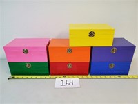 7 Colorful Painted Wood Boxes