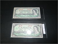 1954 1967 One Dollar Bills