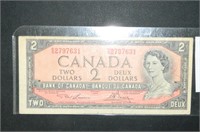 1954 Canadian Two Dollar Bill