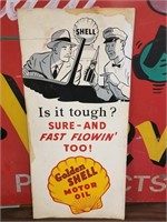 Original Shell Oil Cardboard Display Sign