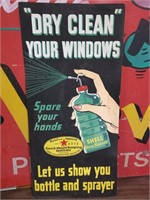 Shell Glass Cleaner Cardboard Display Sign