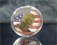 Colorized Donald Trump Presidential Coin