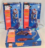 3 Shaq Attaq Figures, NIB