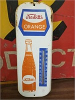 Nesbitts Orange Metal Thermometer 6 x 16"