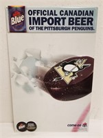 Labatt Blue Metal Beer Sign Pittsburgh Pens