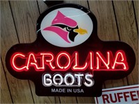 Carolina Boots Neon Sign 16 x 23"