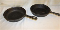 2 Cast Iron Skillets MADE IN USA 8"