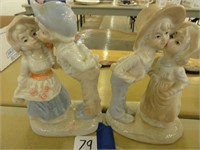 2 Ceramic Figurines (6" tall)