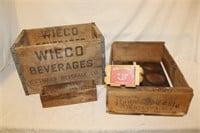 4 Wooden Boxes, Wieco Beverages and others