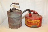 2 Vintage Gas Cans, 1 Gallon
