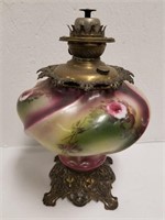 Vintage Success Floral Oil Lamp 17" H