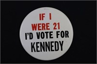 Rare 1960 Kennedy Large Presidential Pin