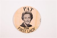 1960 Pat Nixon For First Lady Pin-Back
