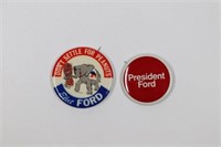 1976 Ford For President Lot of (2) Pins