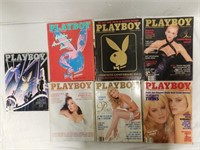 7 Vintage Playboy Magazines 1984-1989