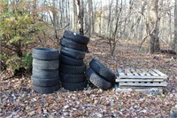 Pile of Pallets and Misc. Tires