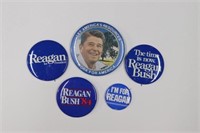 Reagan/Bush Lot of (5) Campaign Buttons