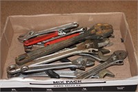 Box of Adjustable Wrenches
