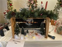 Wood Box Christmas Scene
