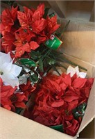 Box of faux flowers