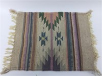 Hand woven Navajo style placemat  18" x 14"