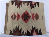 Hand woven Navajo style placemat  19" x 18""