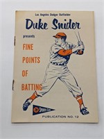 1958 Duke Snider Fine Points Of Batting